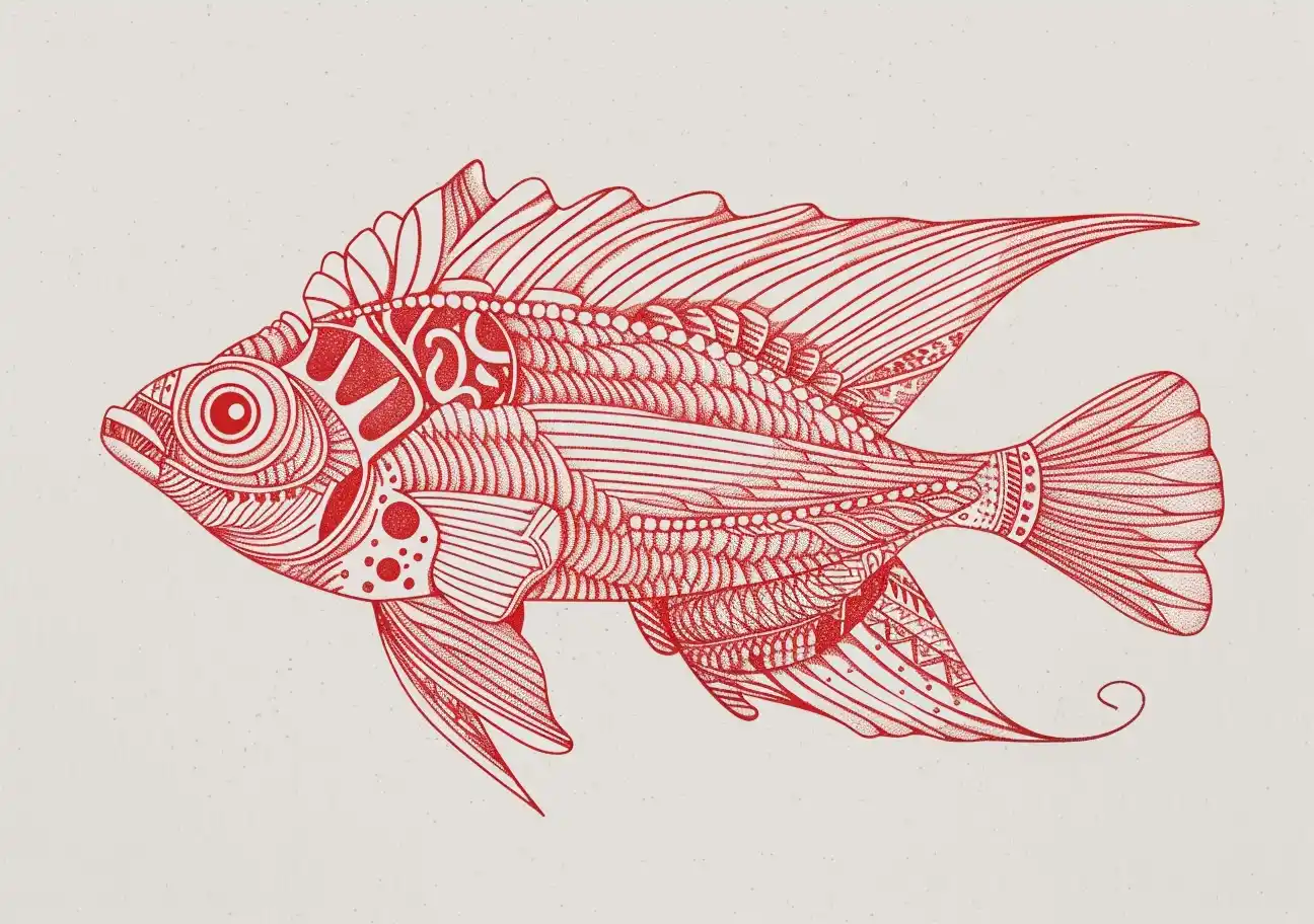 Red Fineline Fish Chaos