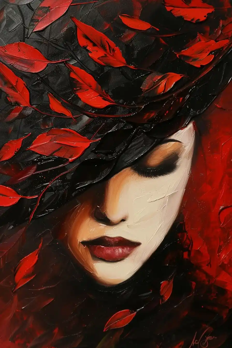 Abstract Leaf Woman