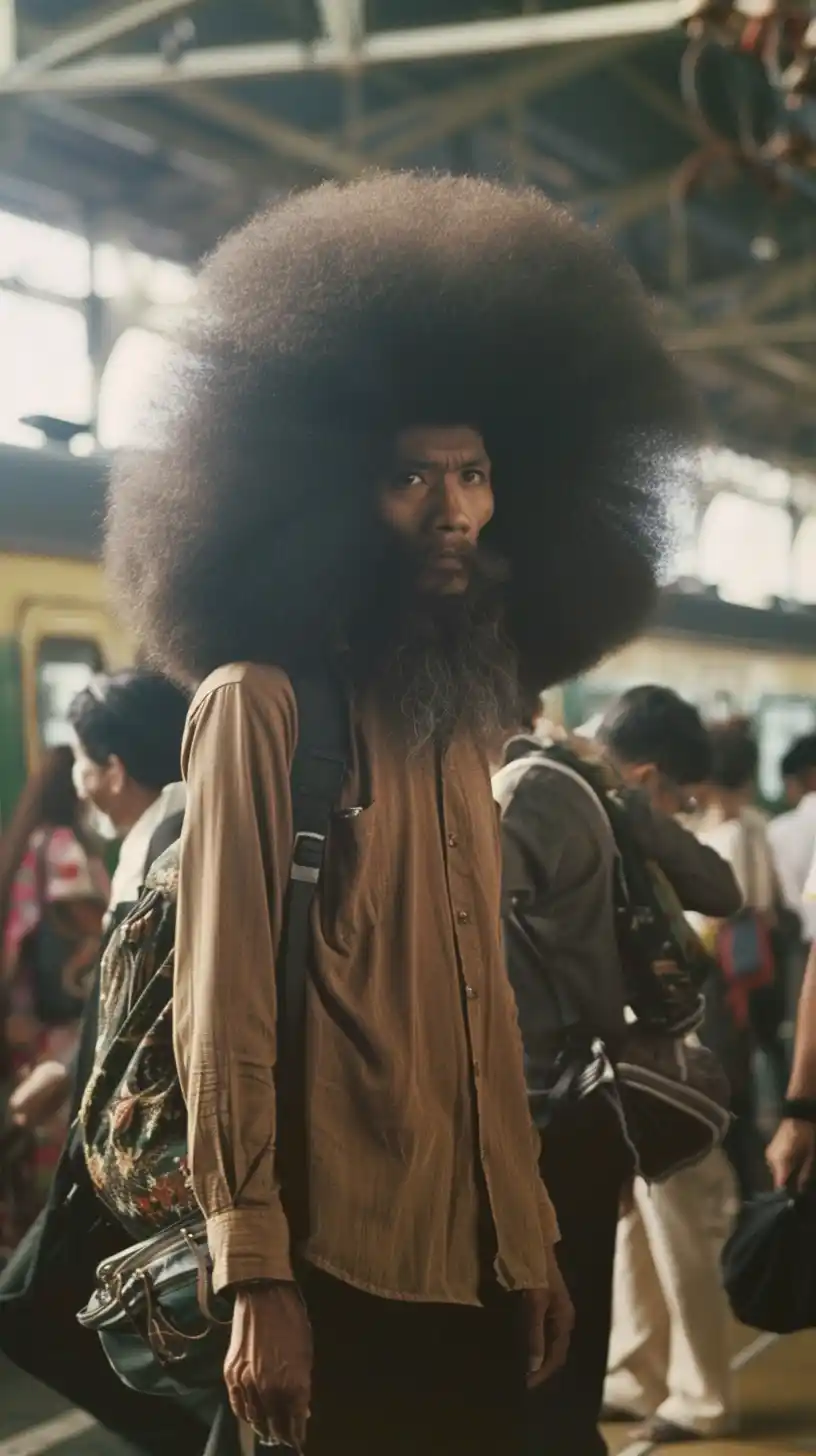 Tall-Haired Indonesian Commuter