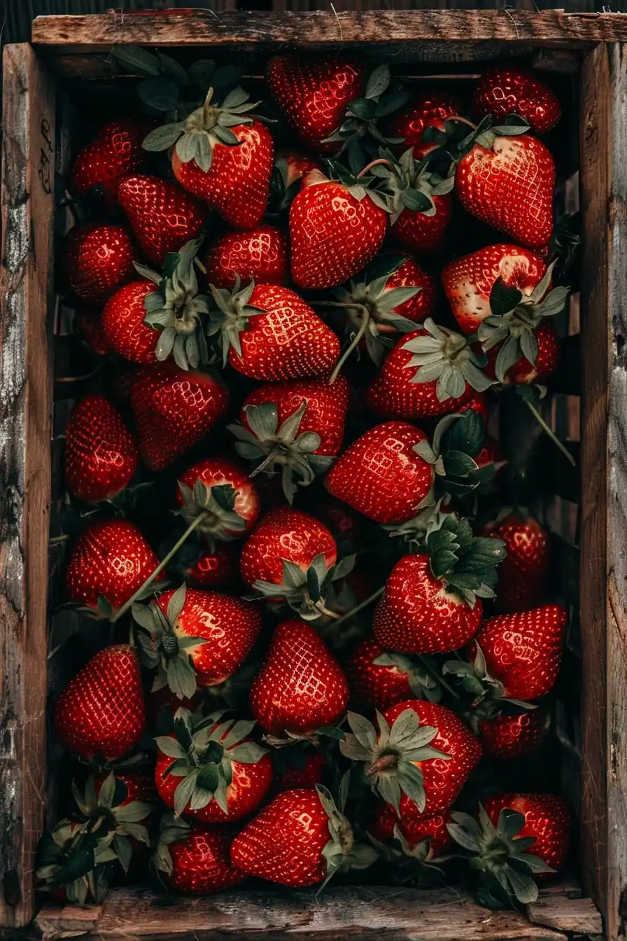 Top-Down Strawberry Crate