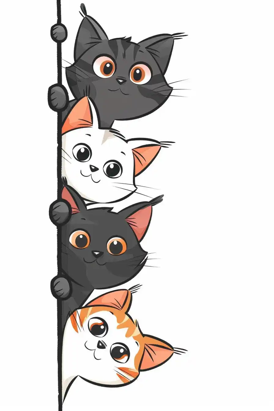 Corner Cats Lineart