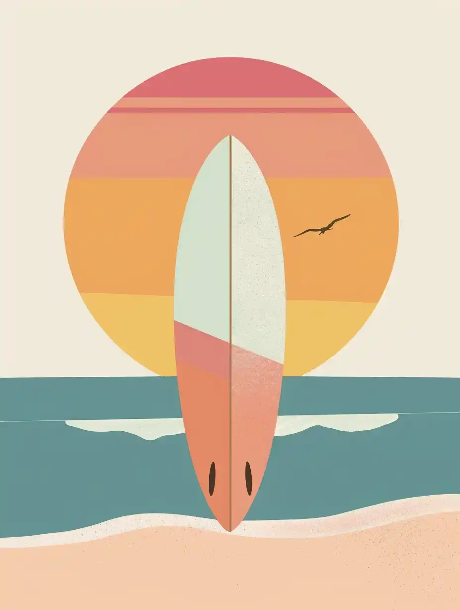 Pastel Surf Sunset