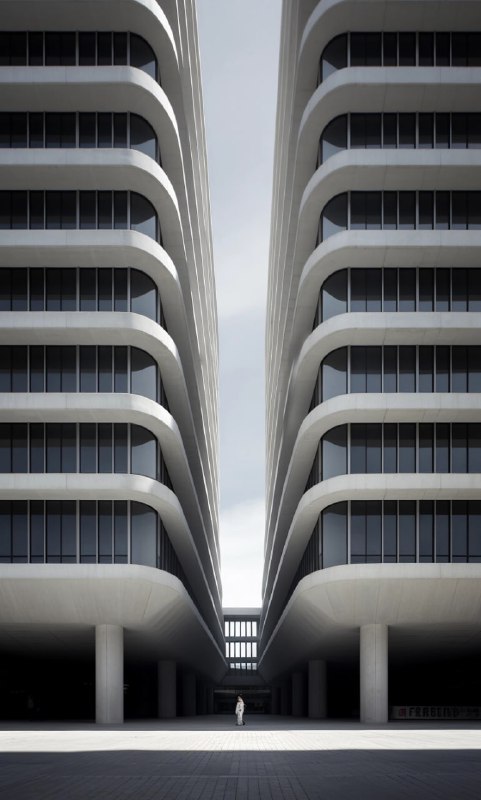 White Silver Paris Facade in Experimental Cinema Style