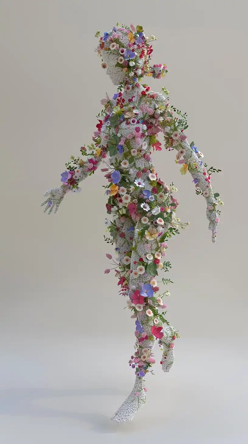 Floral Girl Sculpture