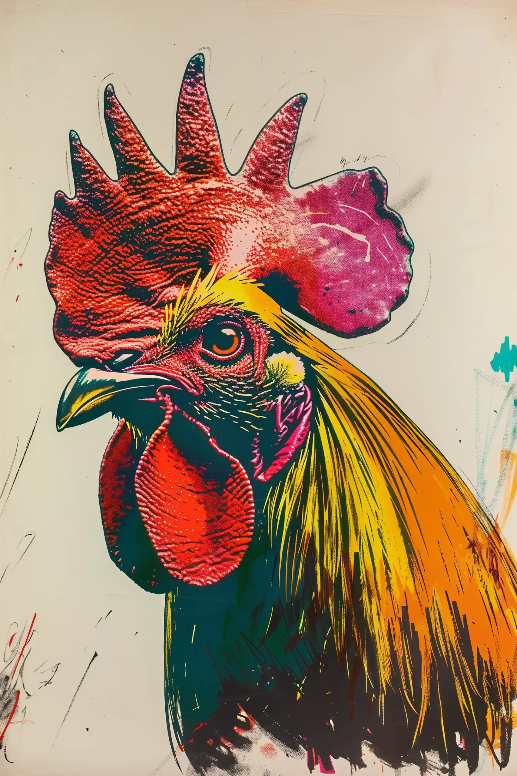 Pop Rooster by Warhol
