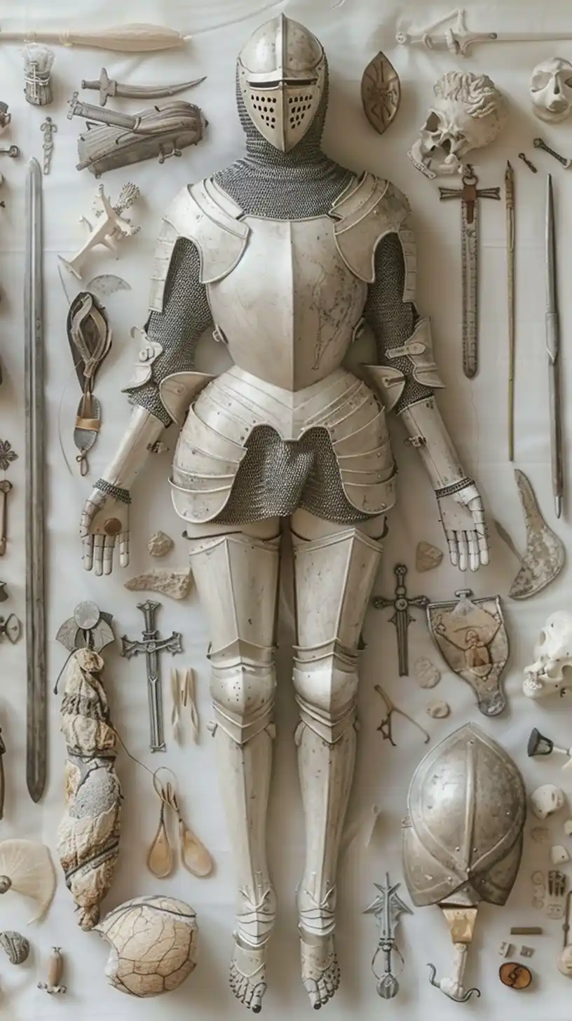 Medieval Female Knight Knolling