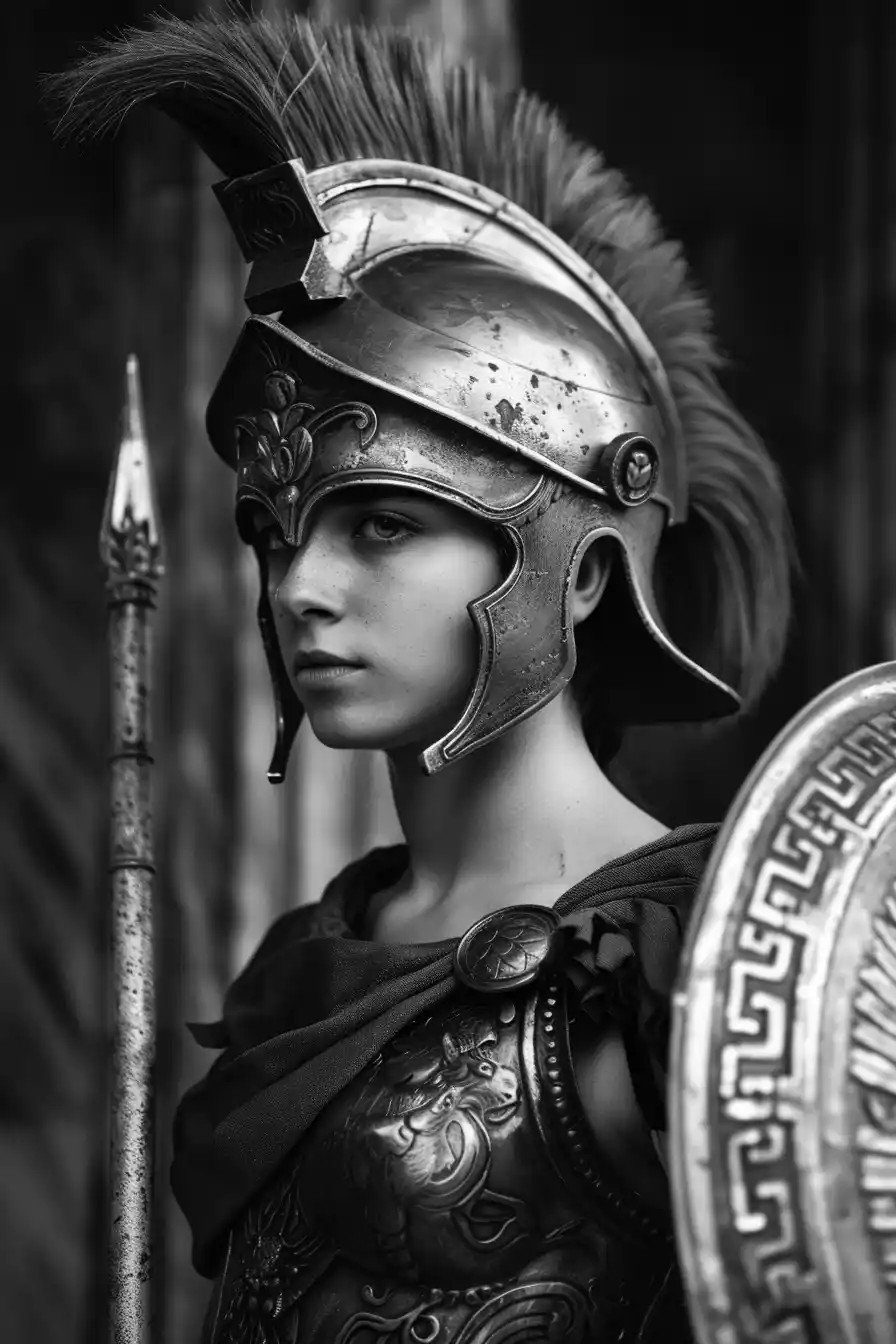 Monochrome Athena Portrait