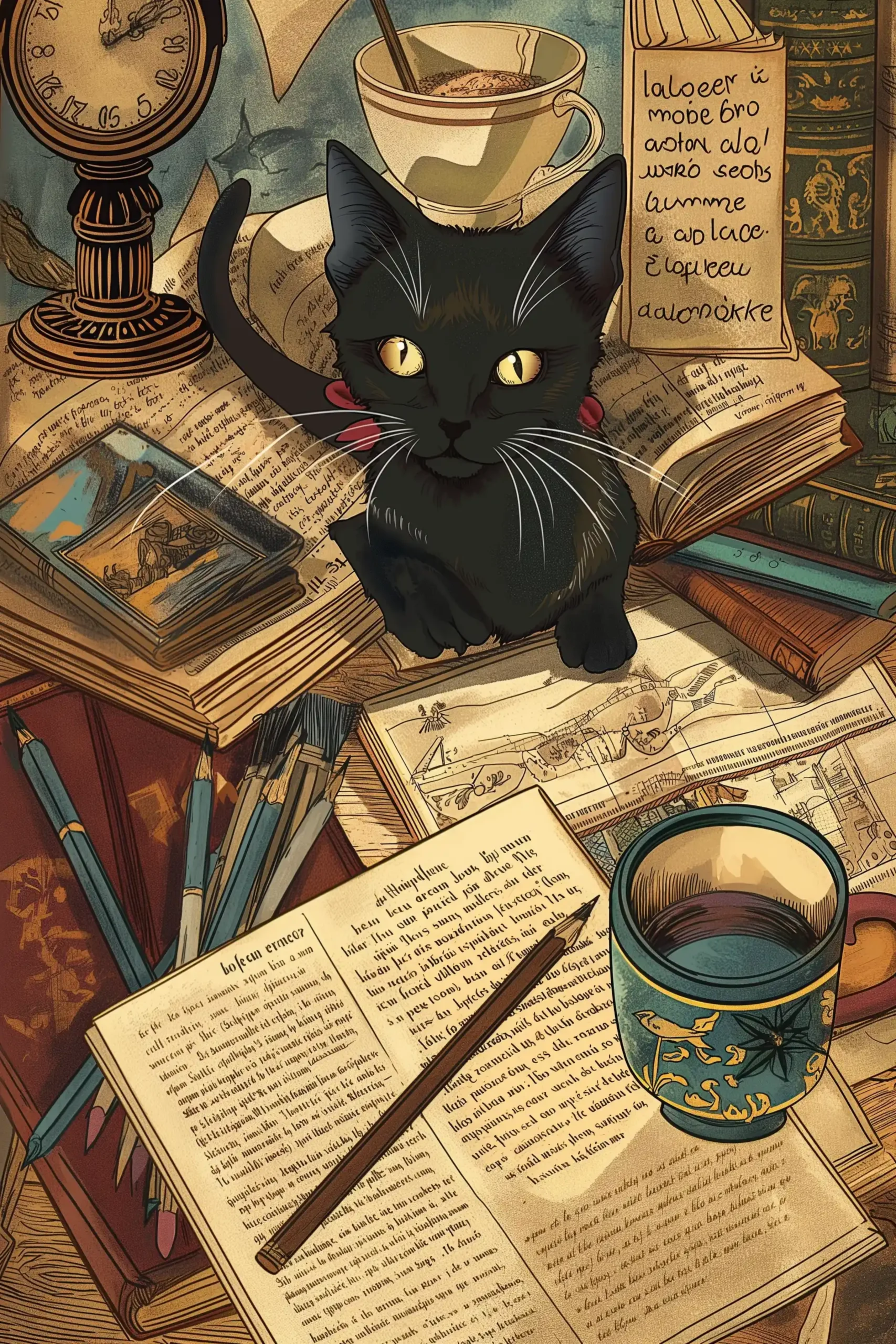 French Grammar Illustration