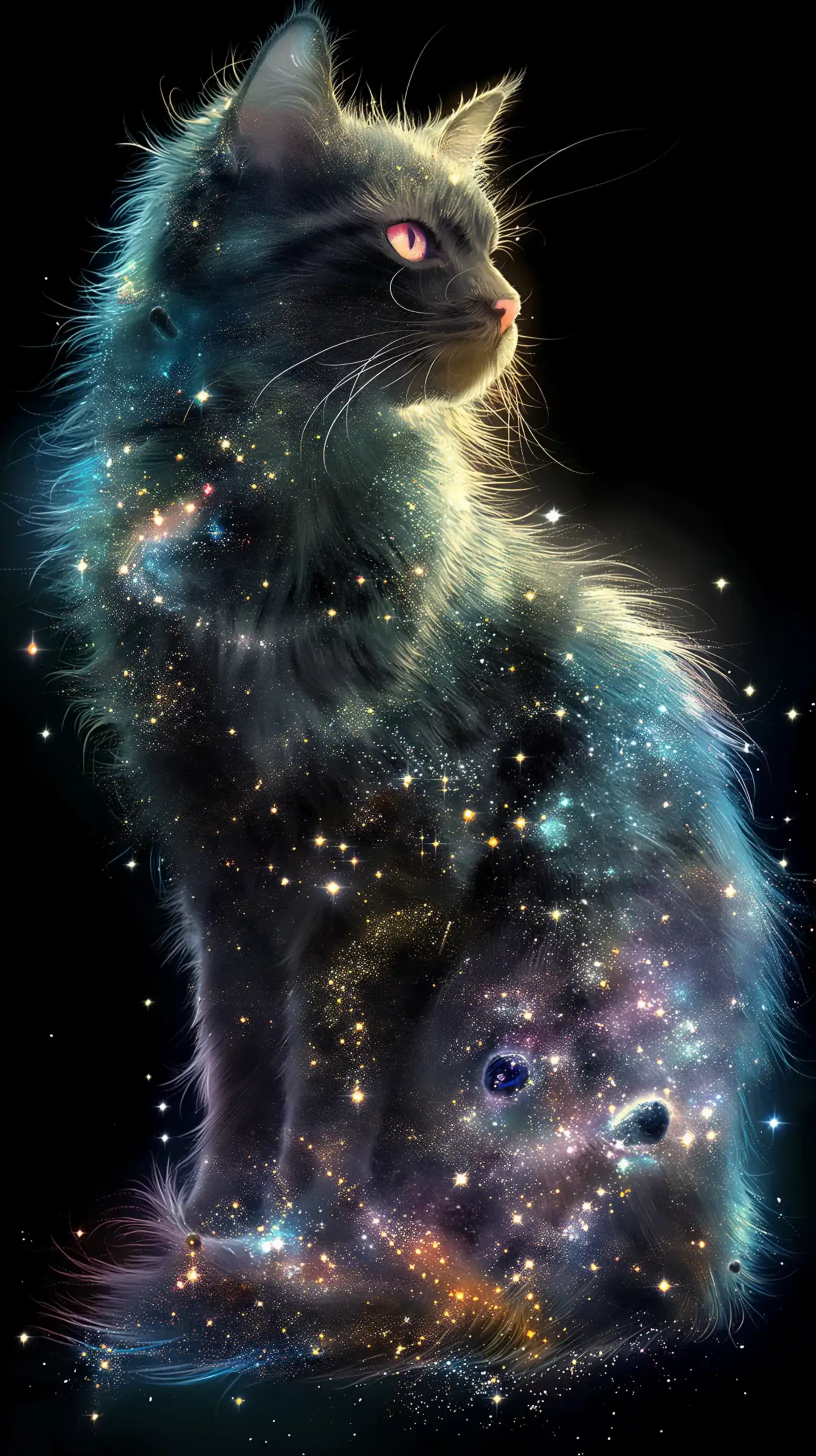Cosmic Star Cat Portrait