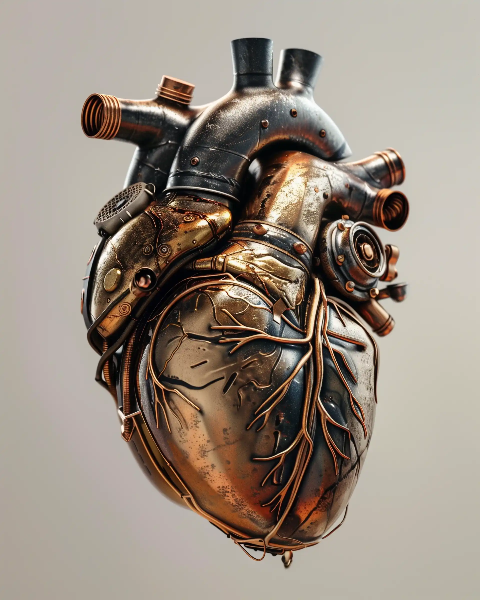 Steampunk Heart in Raw Style