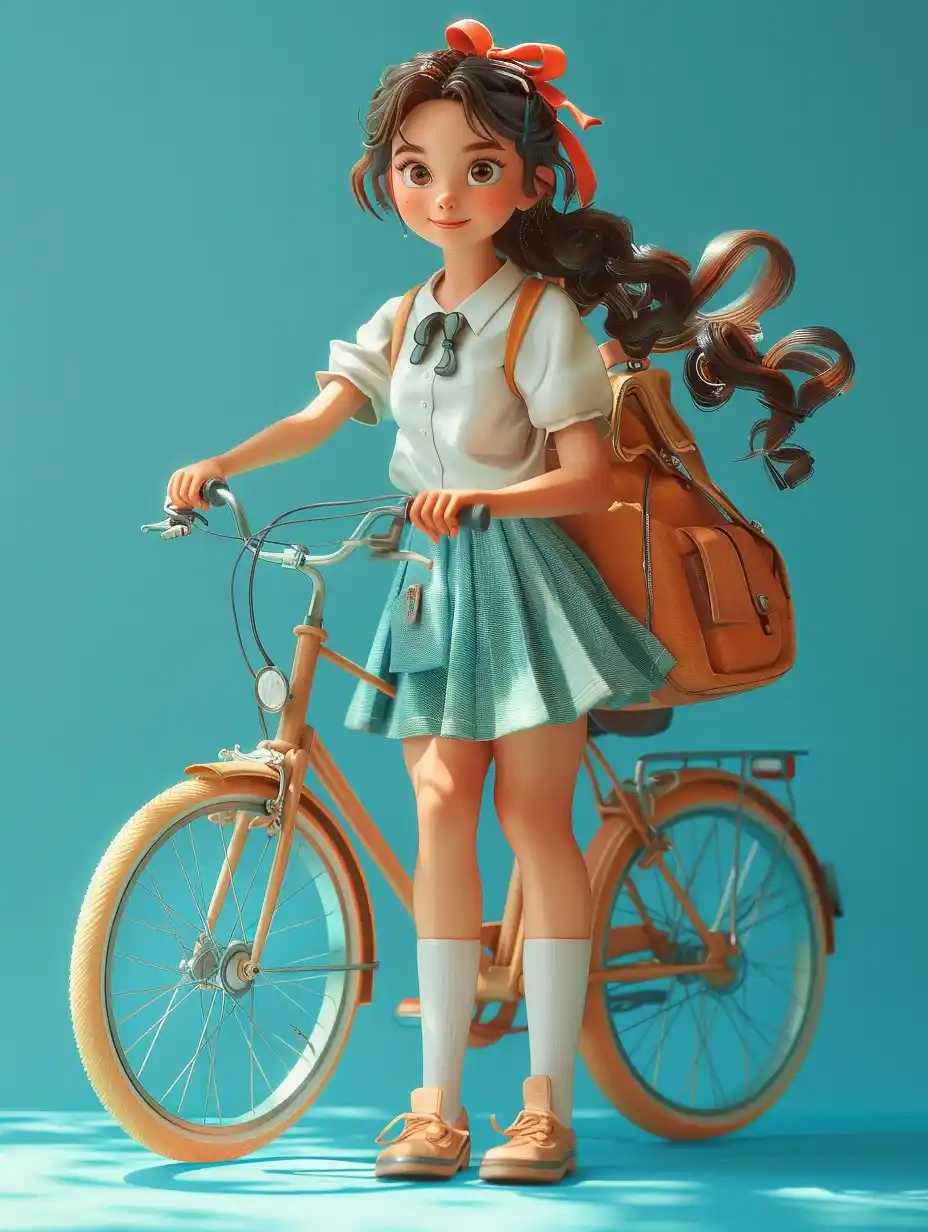Disney Girl Biking Summer