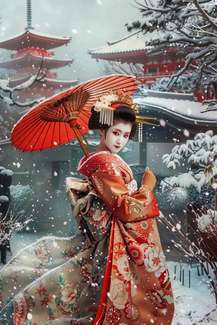 Winter Geisha at Ryokan