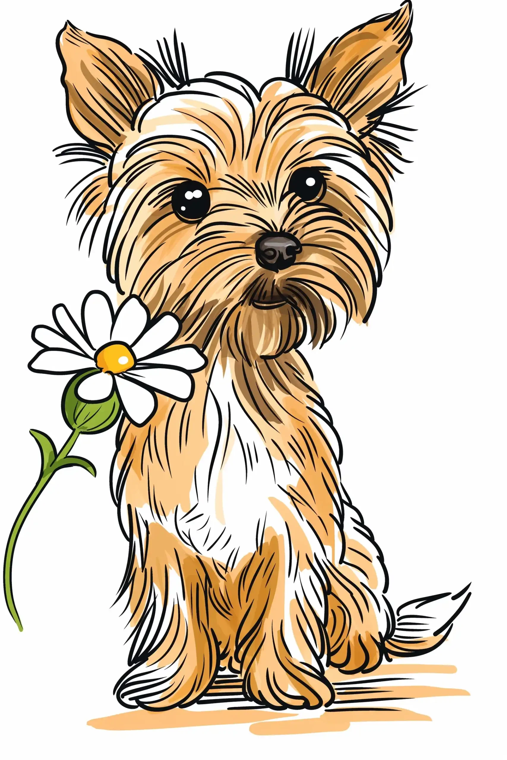 Raw Yorkie Flower Carry