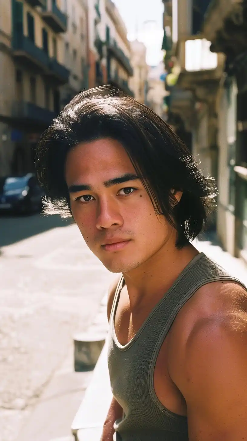 Charles Melton Barcelona Biking