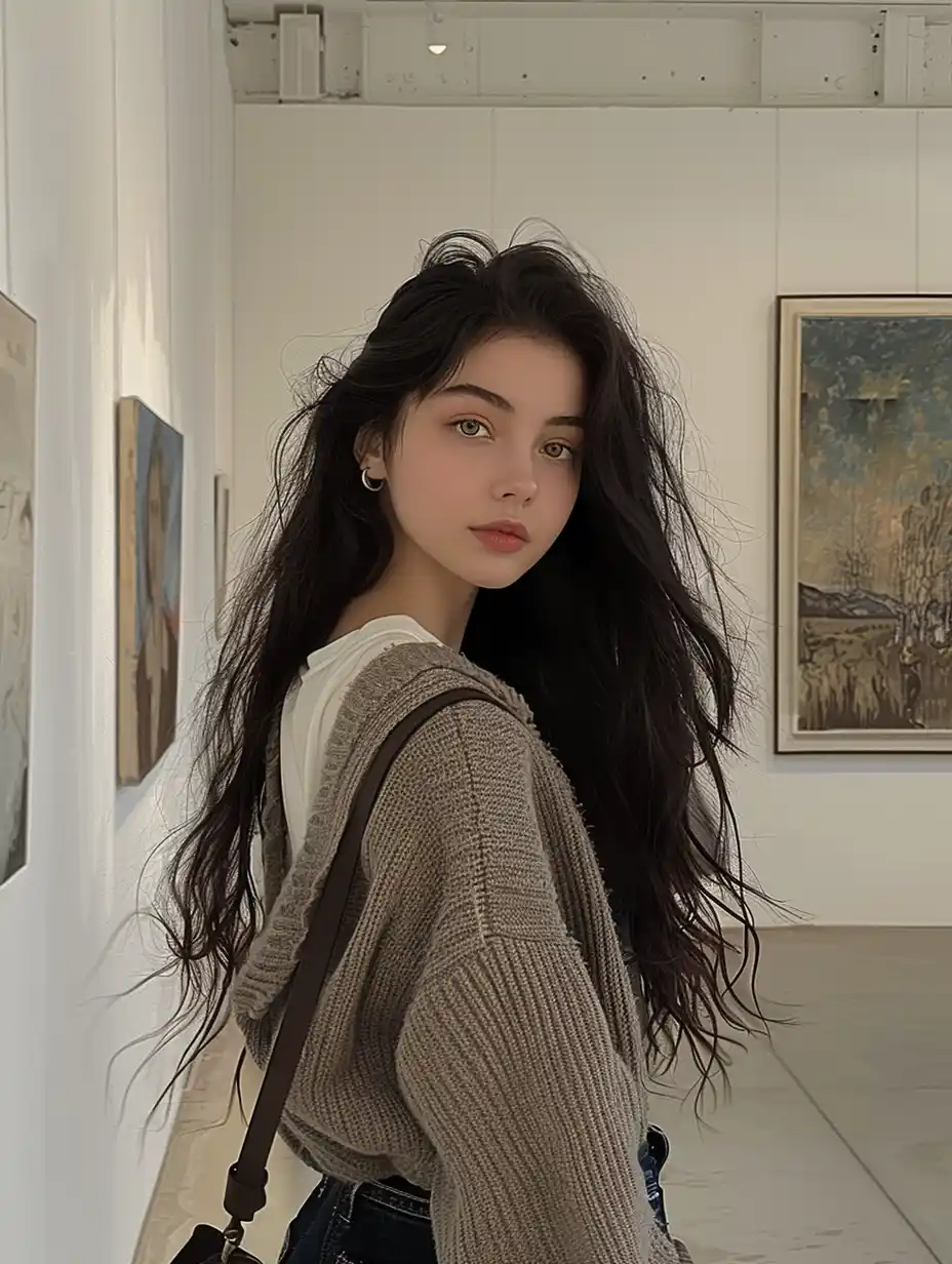 Russian Girl at Gallery