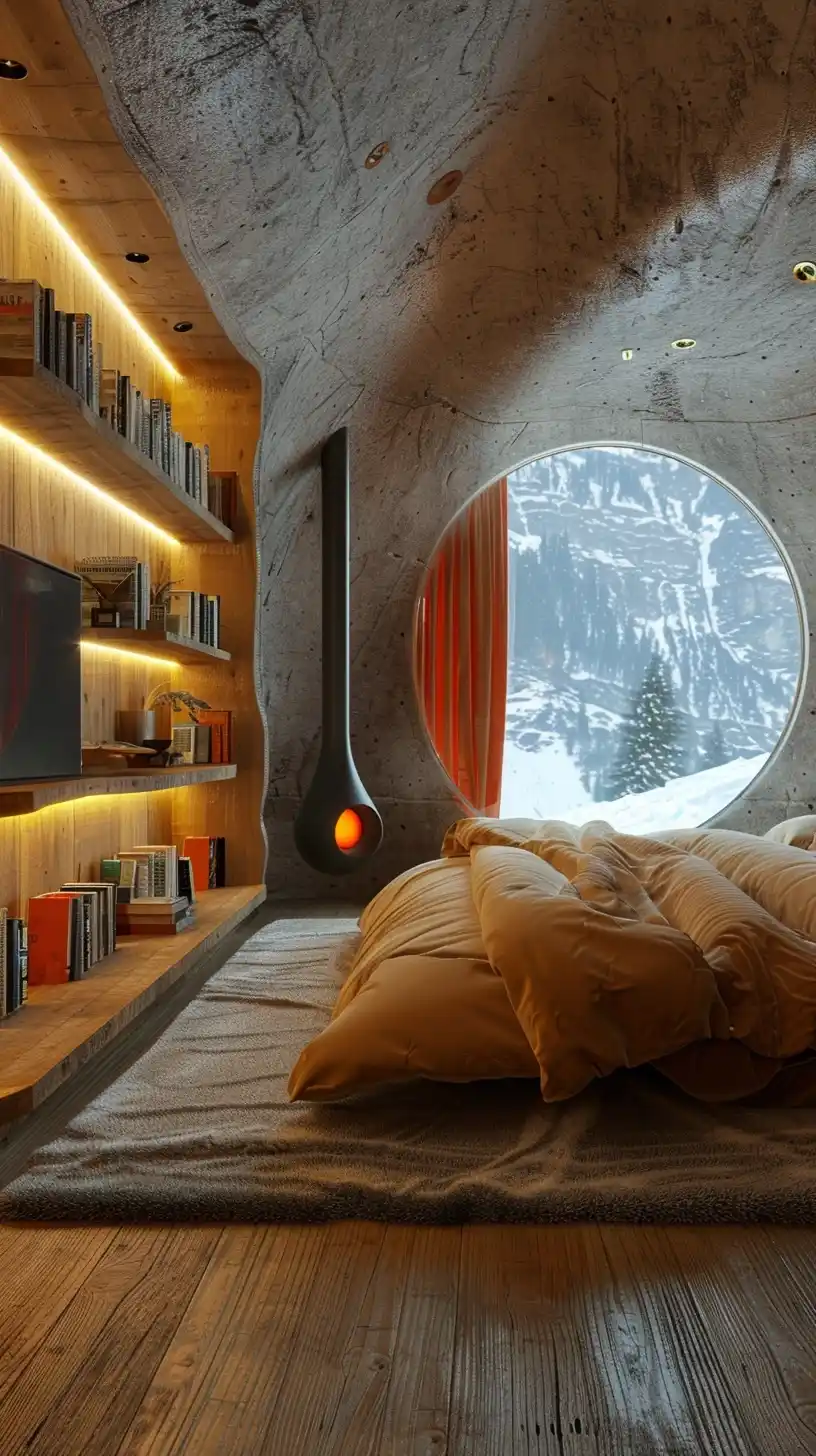 Modern Cave Bedroom Design
