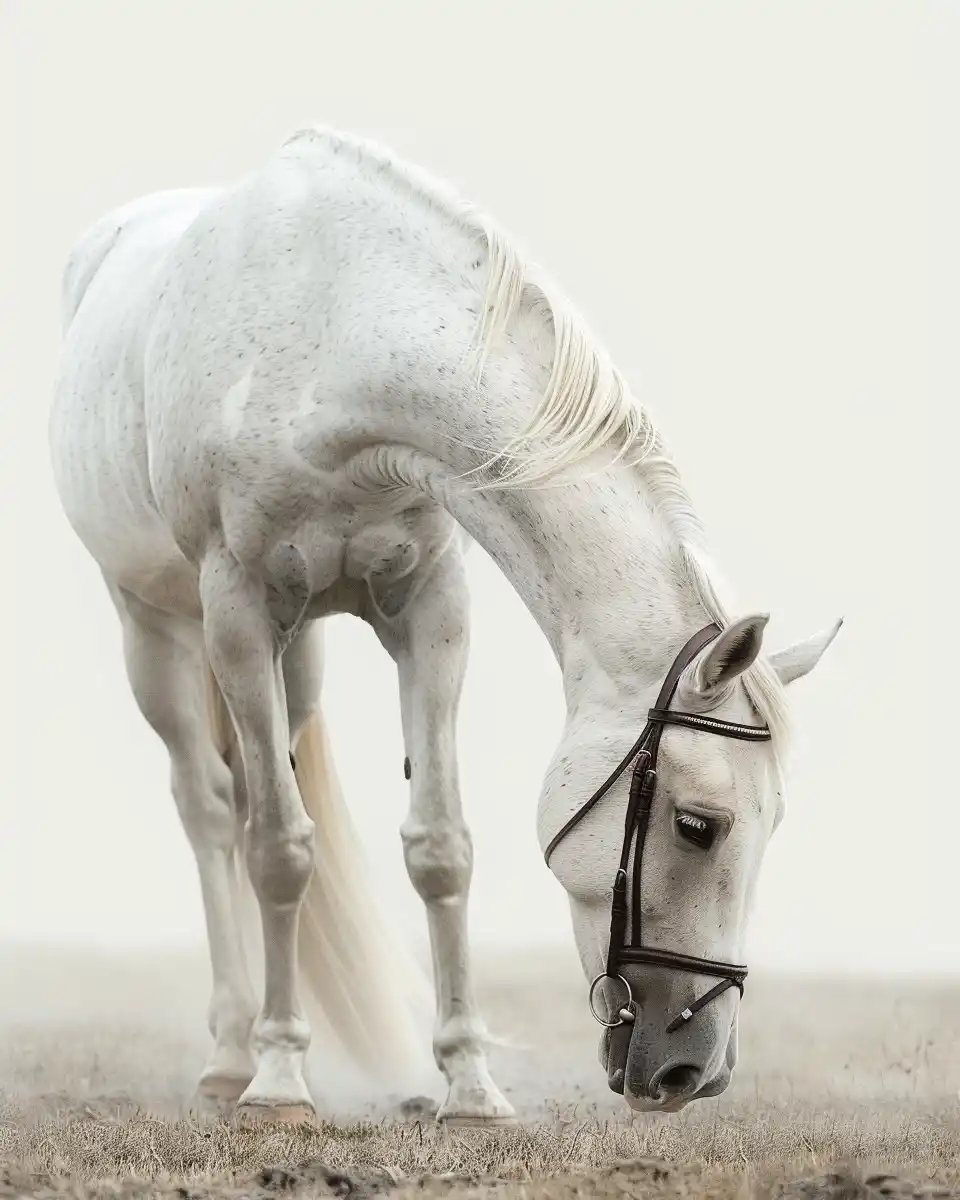 White Horse Minimalist Art