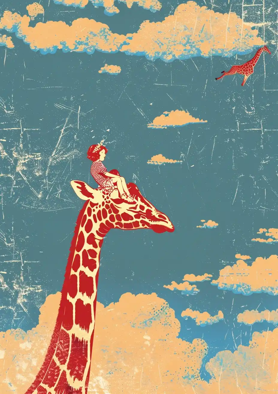 Bold Giraffe in Sky