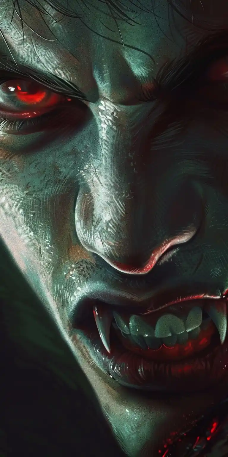 Half-Vampire Fangs Close-Up