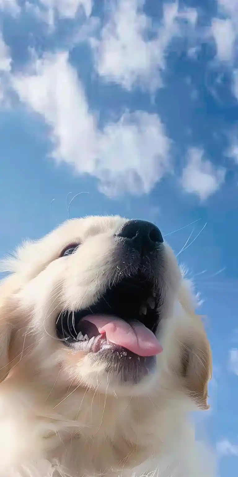 Cartoon Puppy Sky Portrait