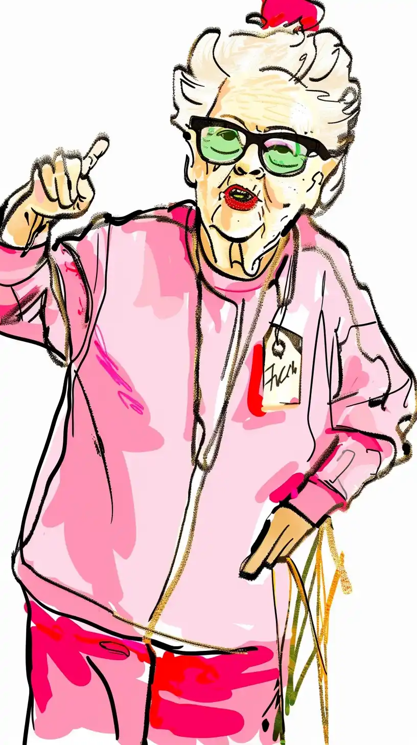 Asian Pink Lady Portrait
