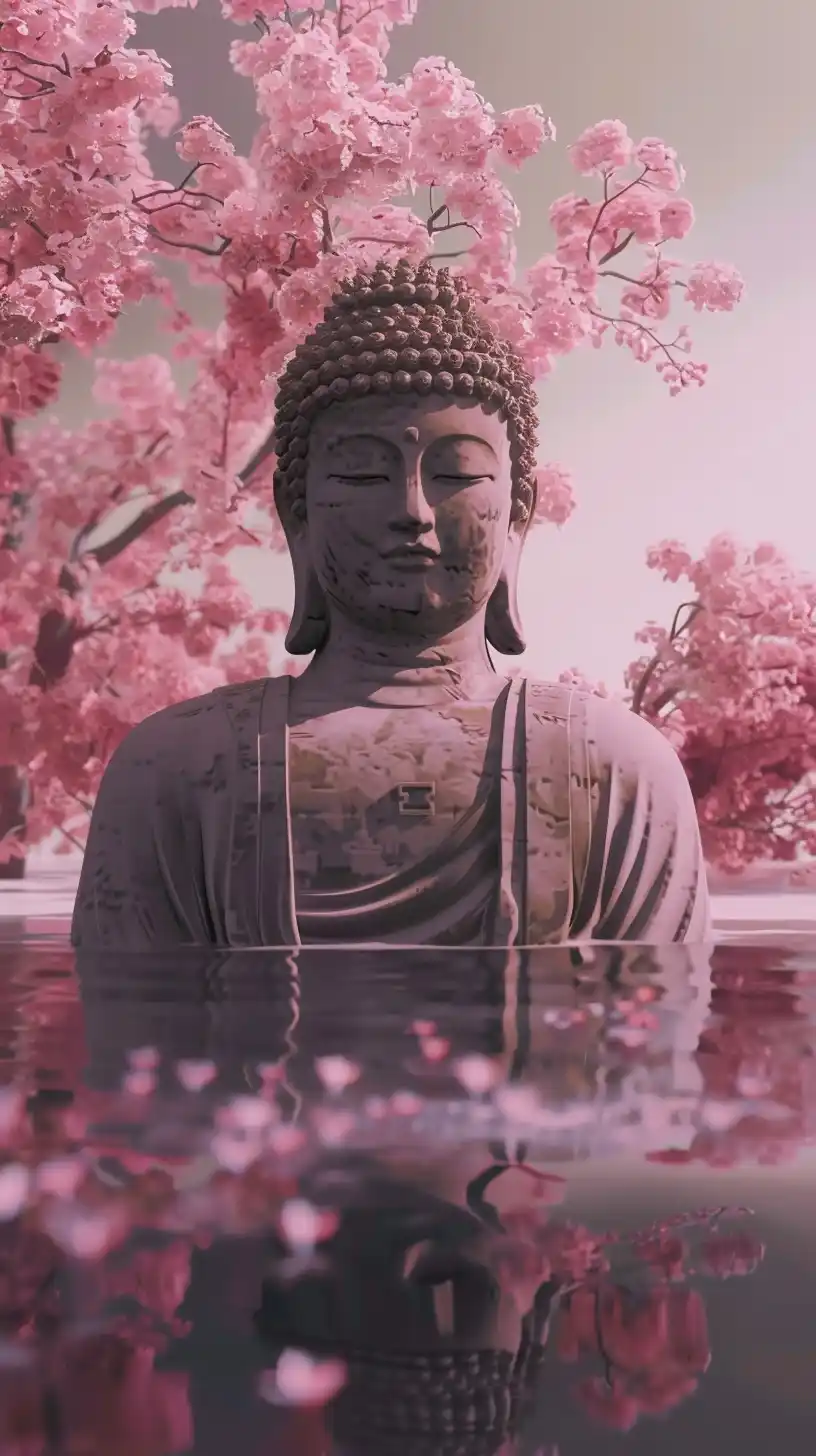 Buddha in Cherry Blossom