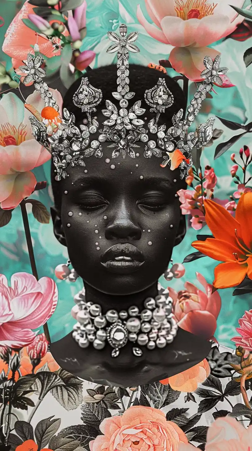 Elegant Floral Crown Portrait