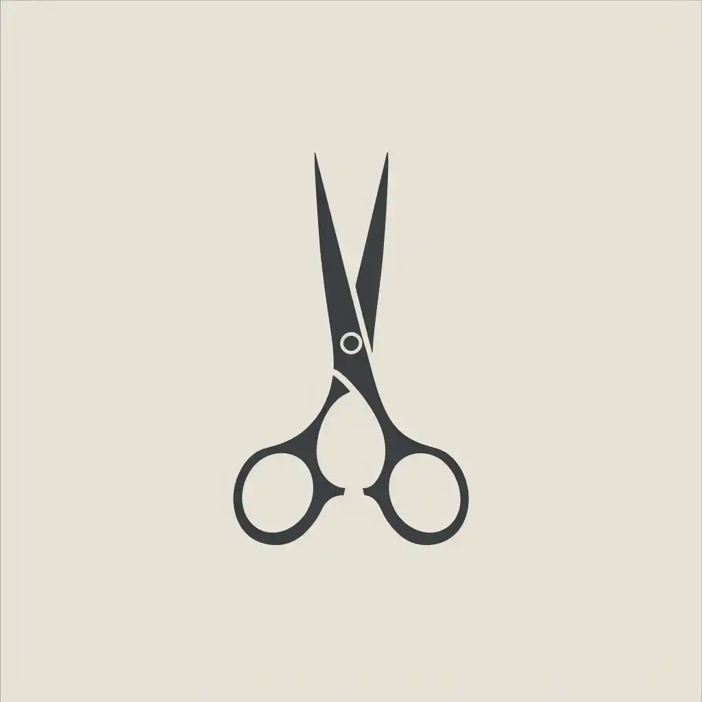 Minimalist Scissors Logo