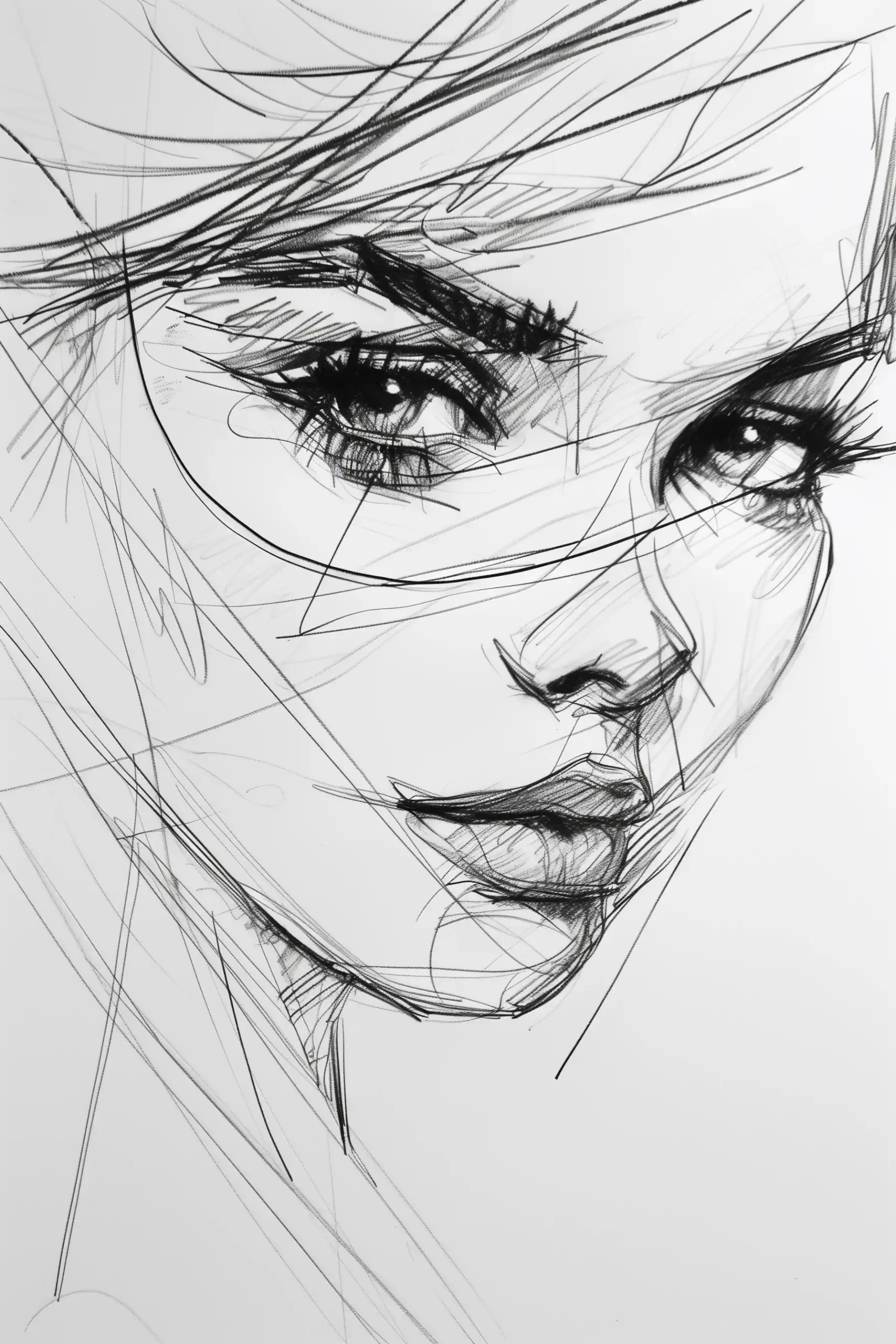 Elegant Hand-Drawn Woman
