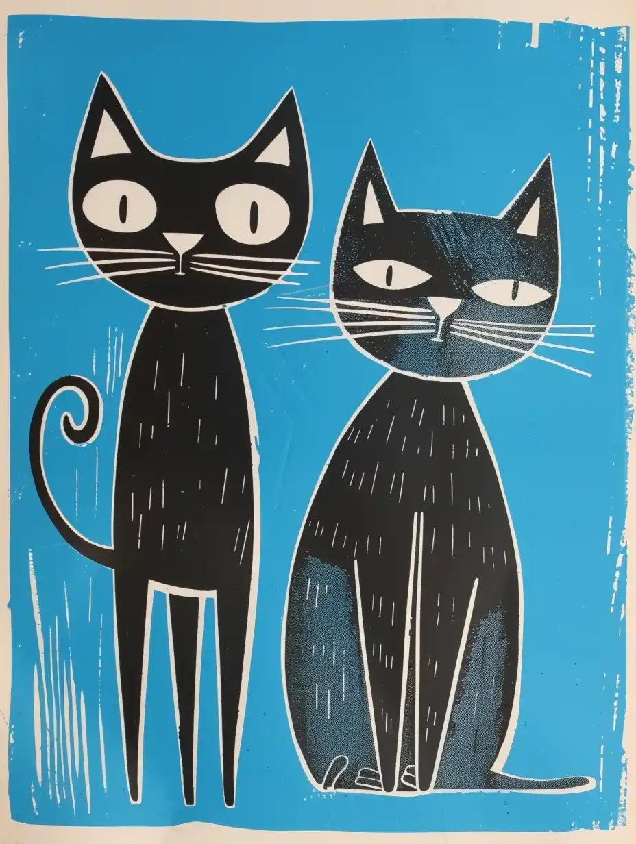 Saul Bass Cats Poster