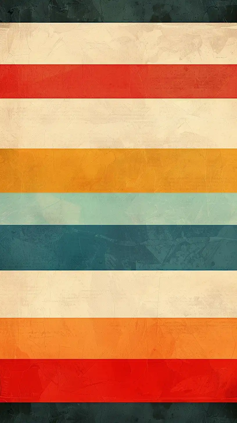 Retro Horizontal Lines on Beige