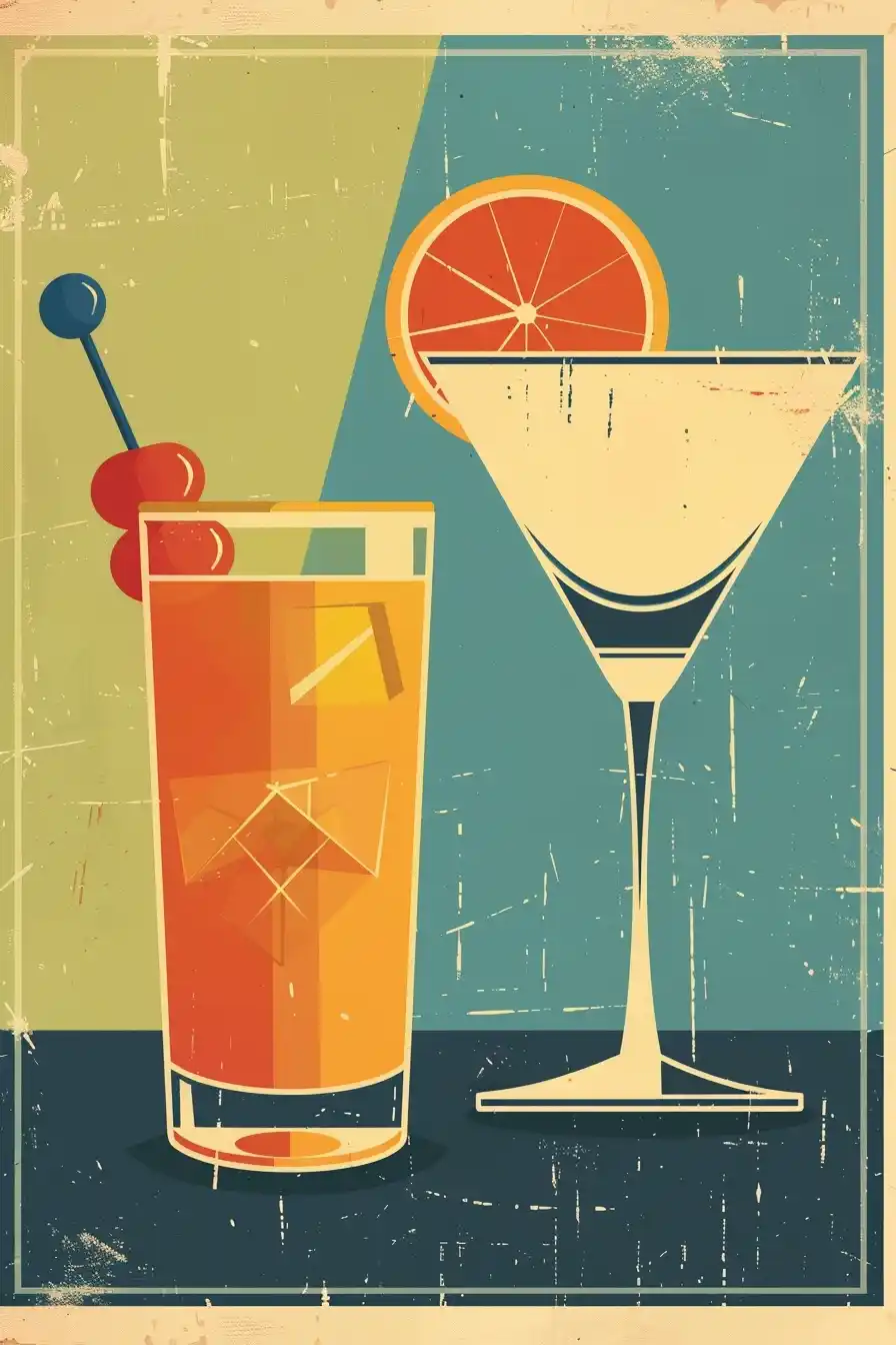 Retro Cocktail Posters