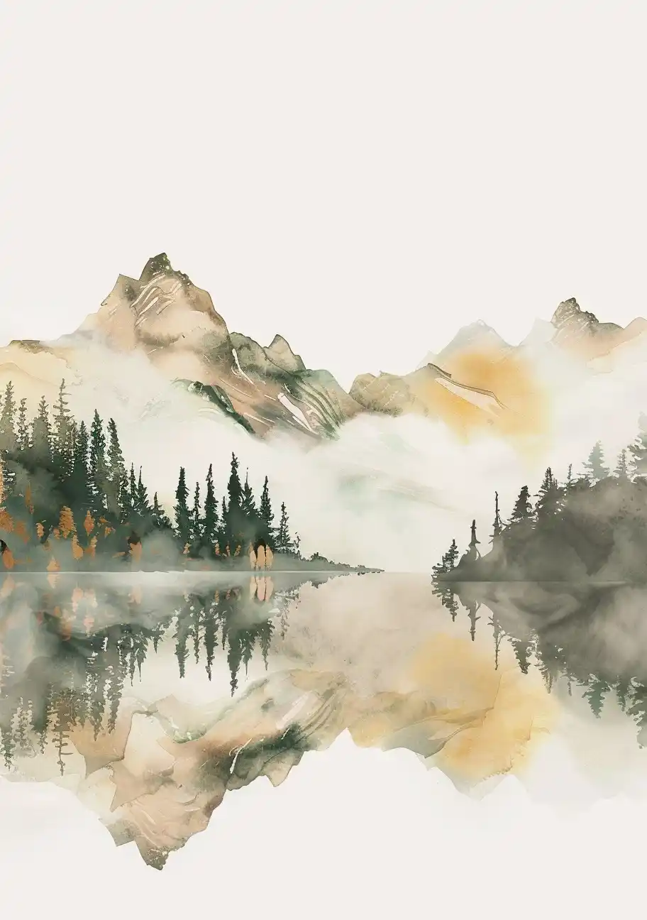Alaska Aquarell Landscape Poster