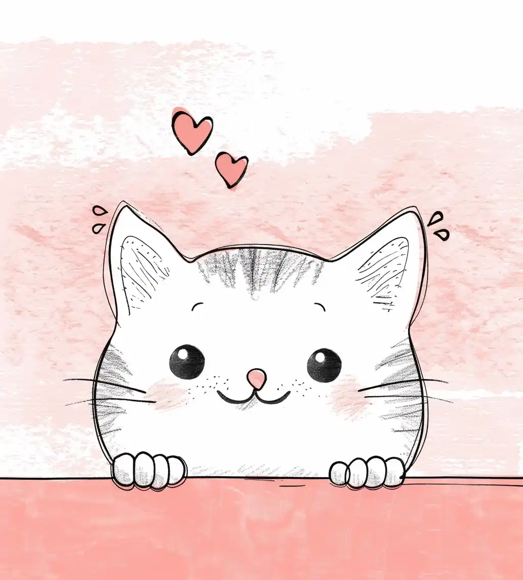 Crayon Cat Doodle Cutie