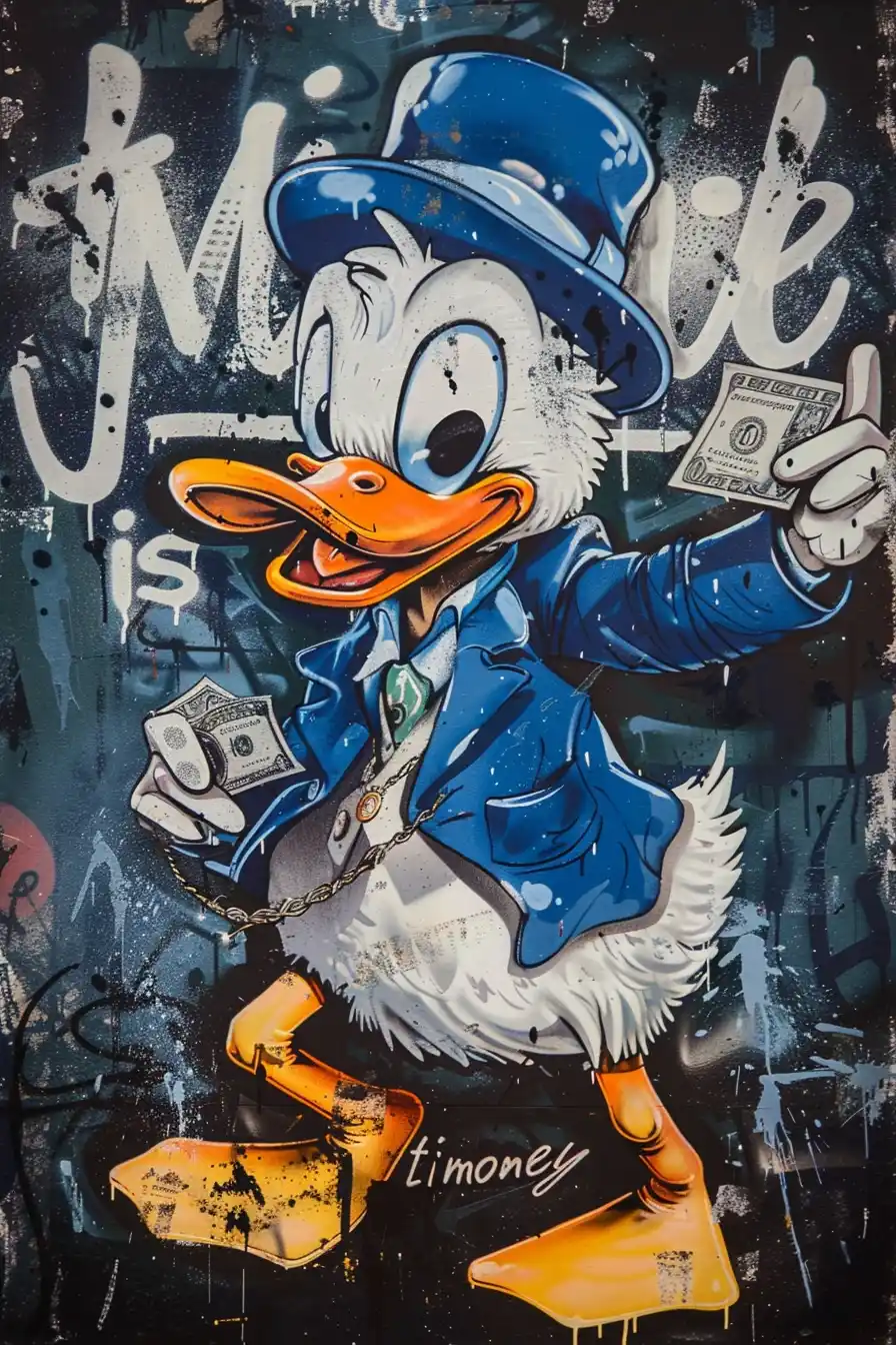 Graffiti Scrooge Money Wall
