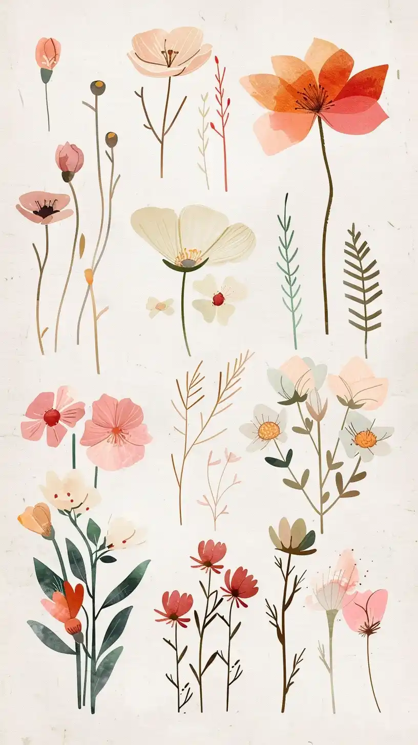 Vintage Cottage Watercolor Clipart