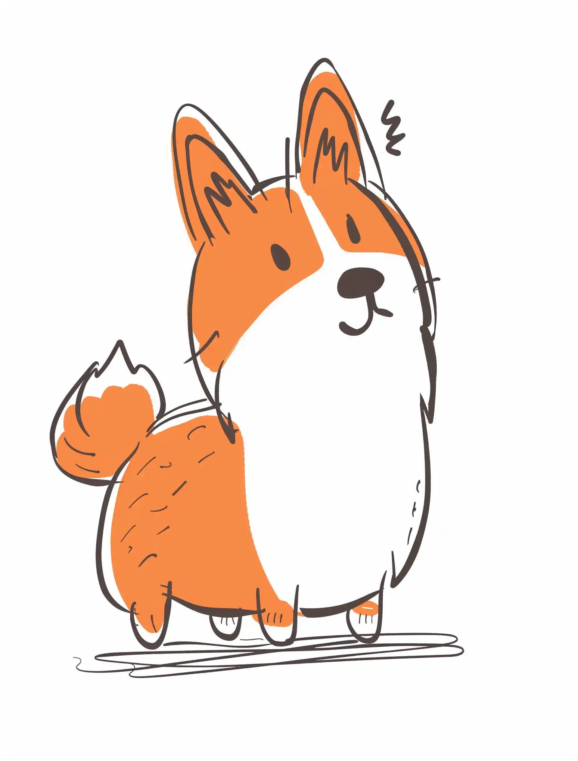 Doodle Corgi Character
