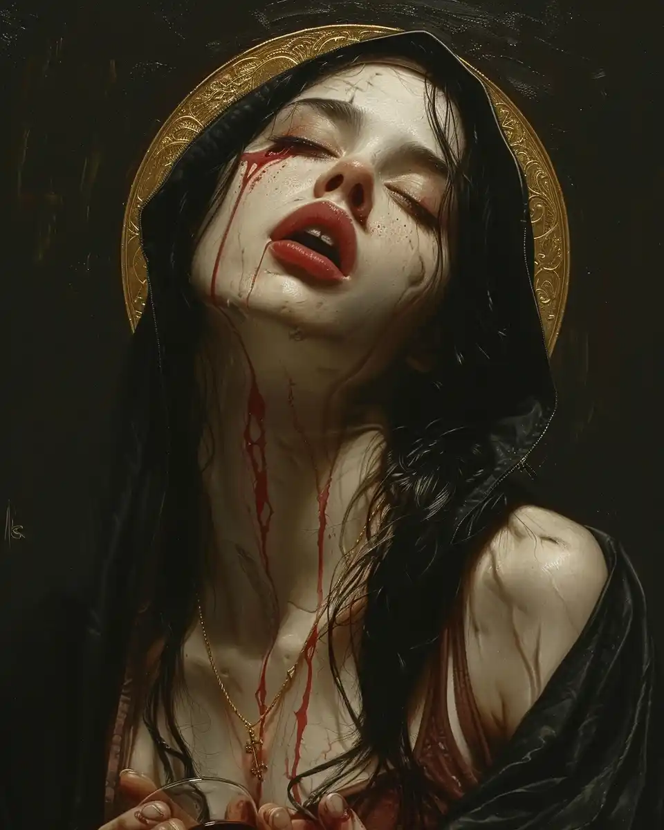 Baroque Zombie Mary Caravaggio