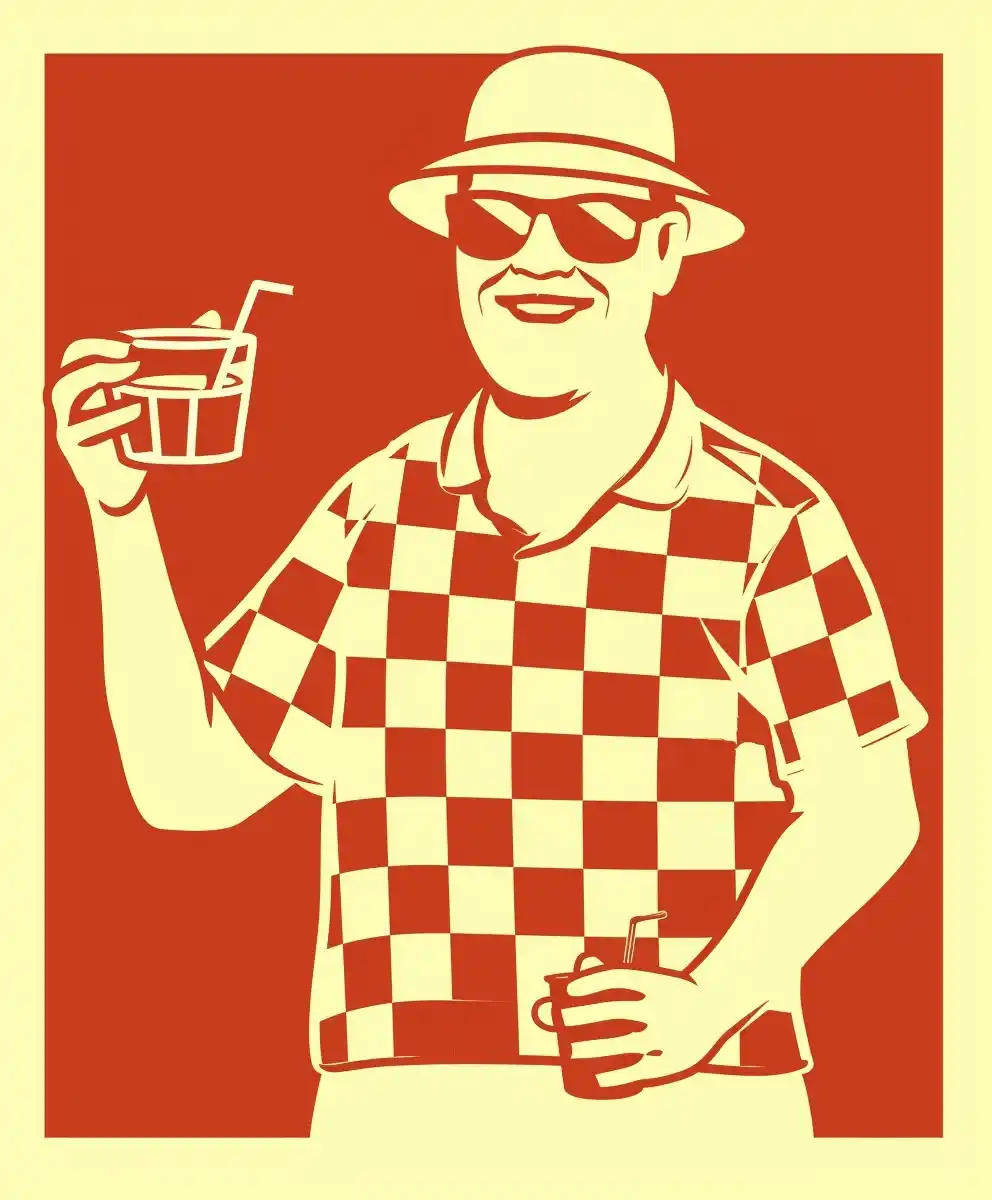 Checkered Sunglasses Man