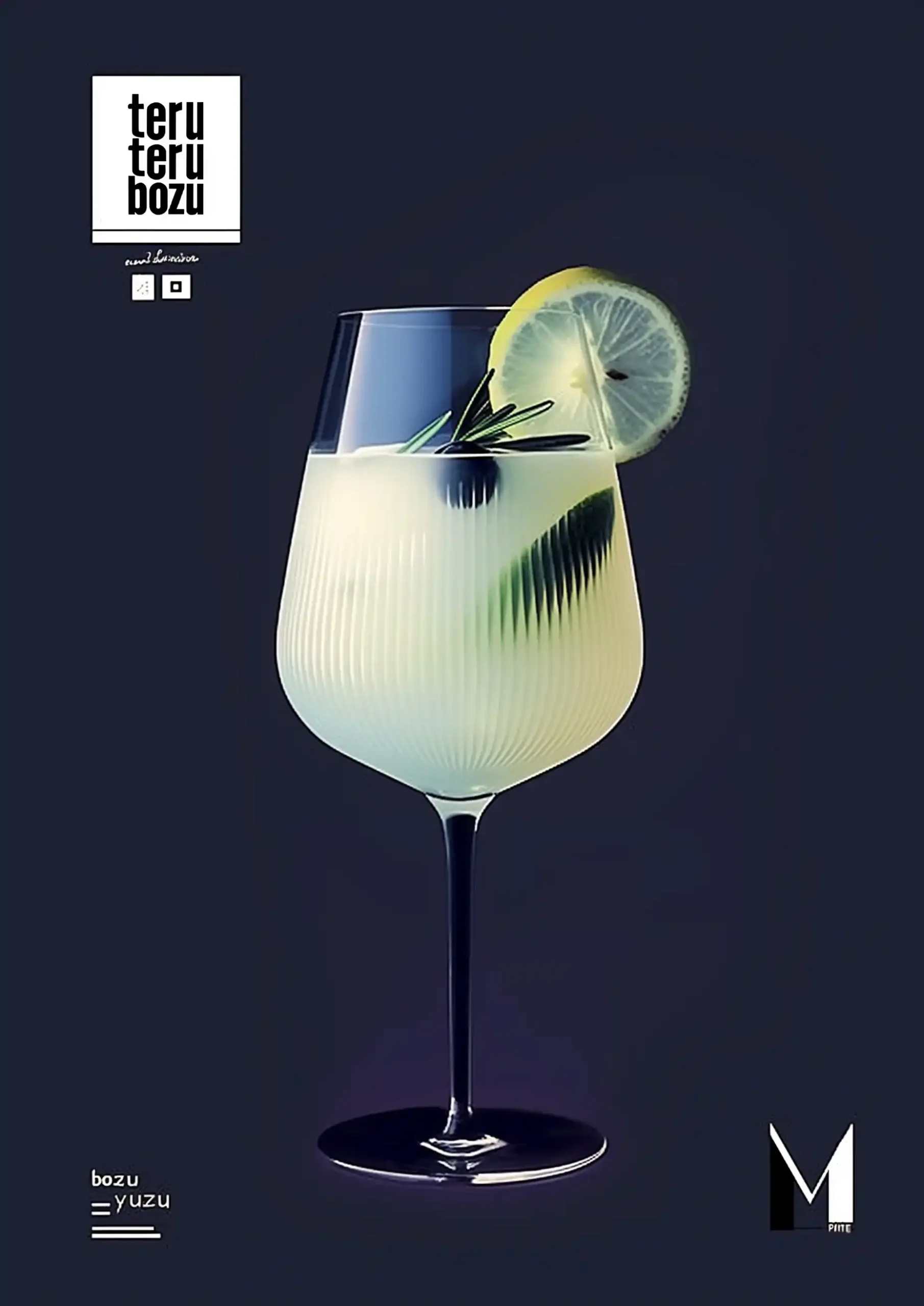 Minimal Yuzu Cocktail Poster