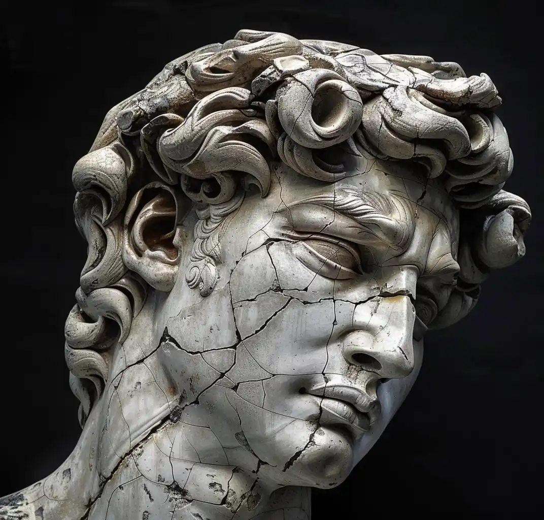 Fractured David in Clay