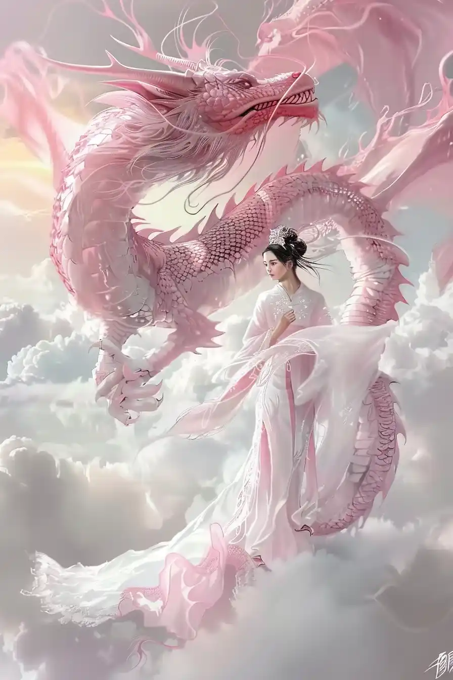 Pink Dragon Fantasy Clouds