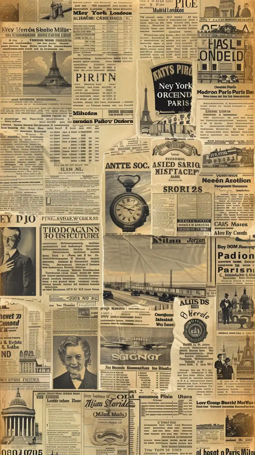 Vintage Newspaper Collage