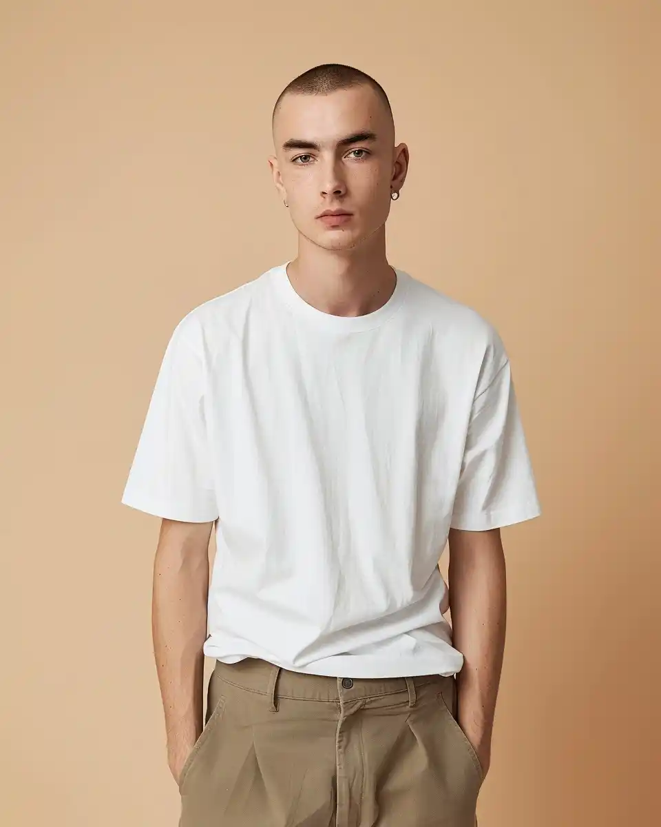 Minimalist Man in White