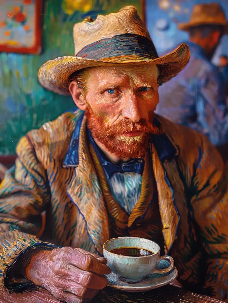 Vincents Caf Scene Hyperrealism
