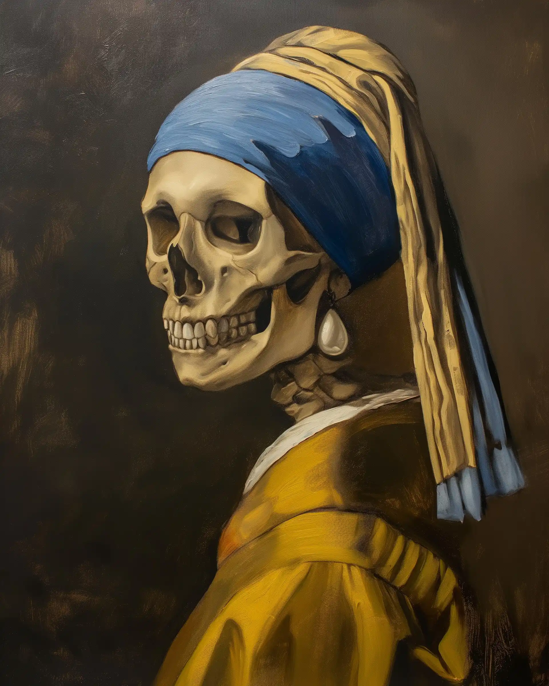 Skeletal Earring Vermeer Style