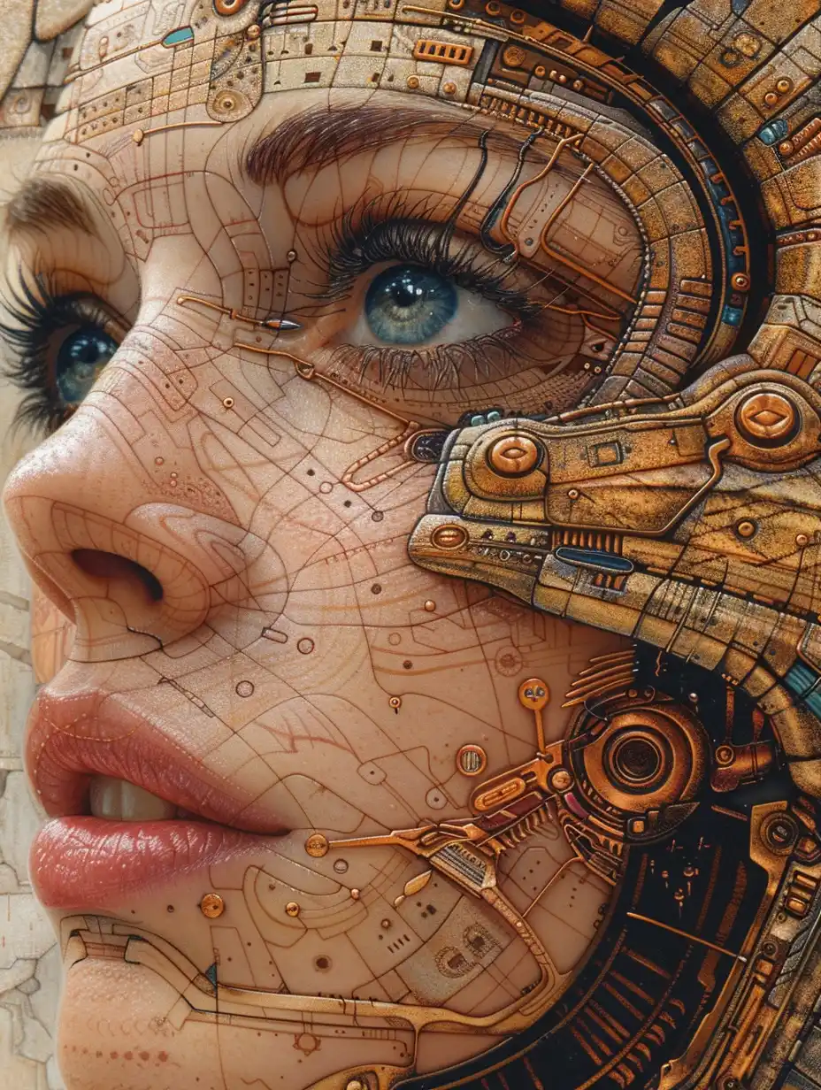 Futuristic Cottagecore Woman