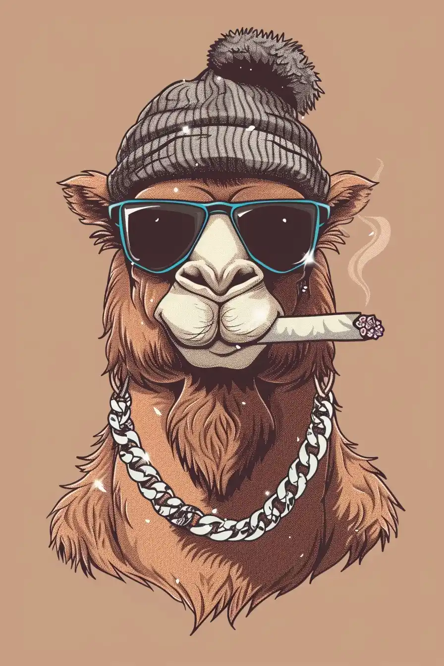 Diamond-Clad Camel Illustration
