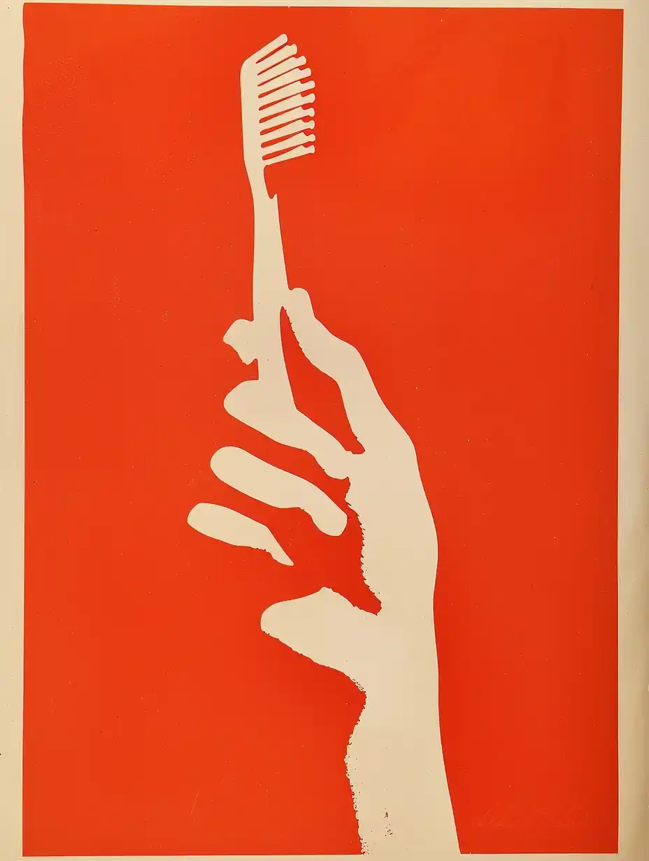Retro Fauvist Toothbrush Ad