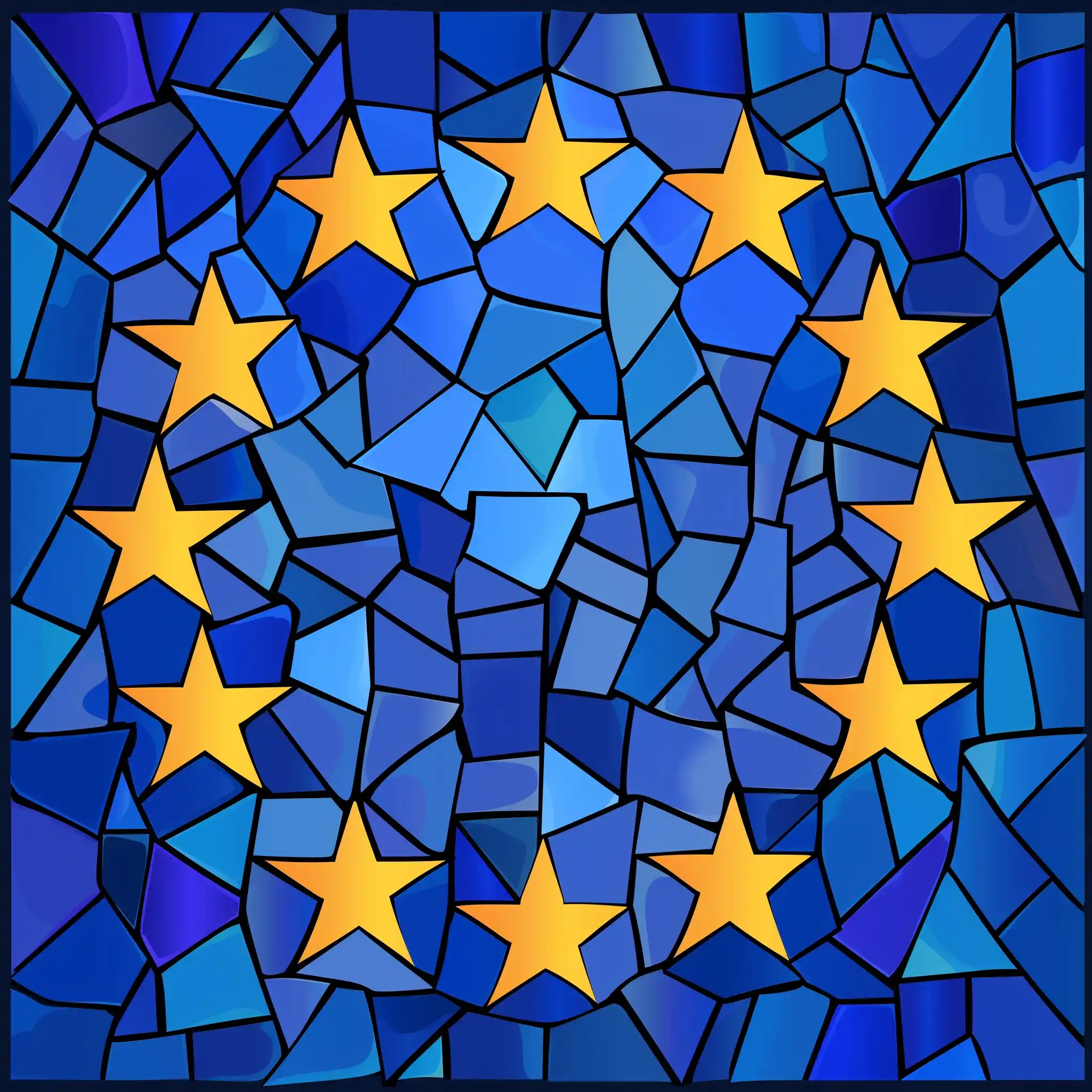 Stained Glass EU Flag